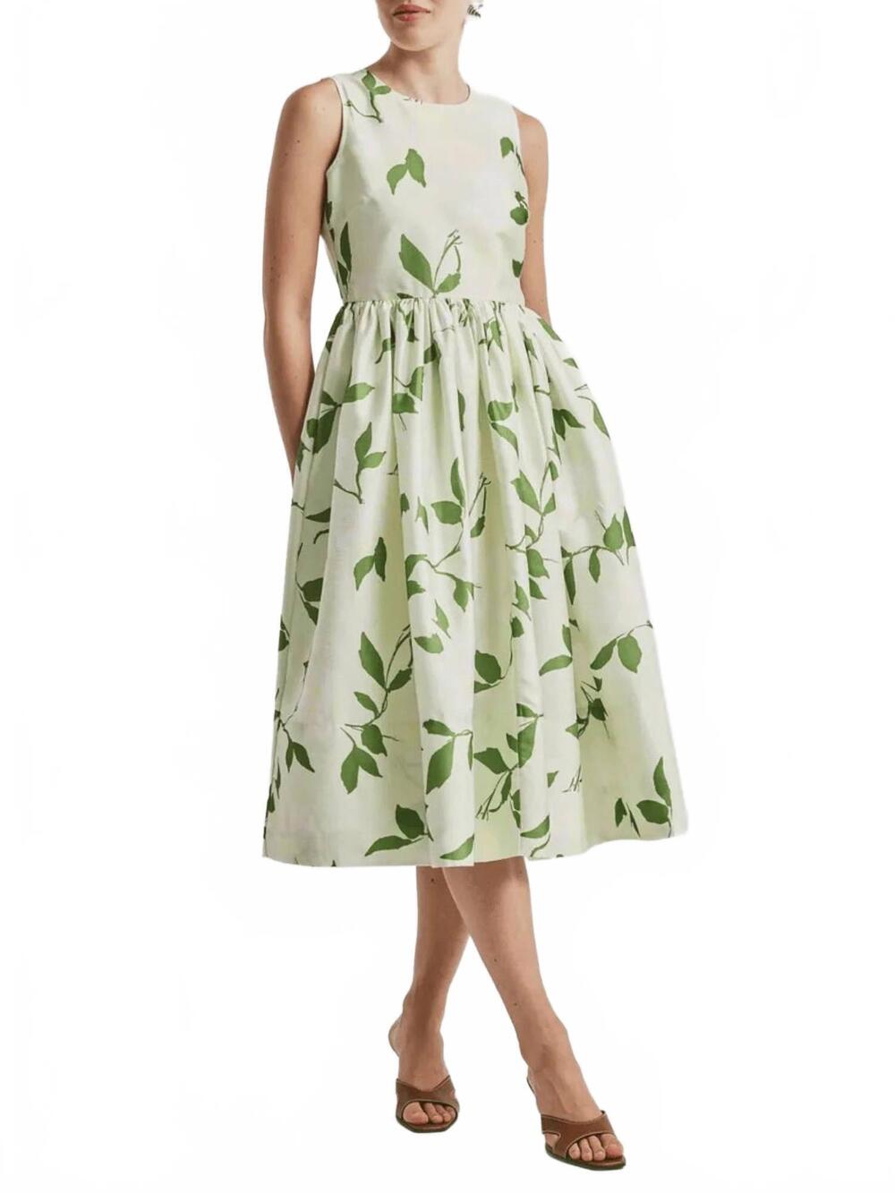 NEW BYTIMO taffeta midi dress in soft pastel